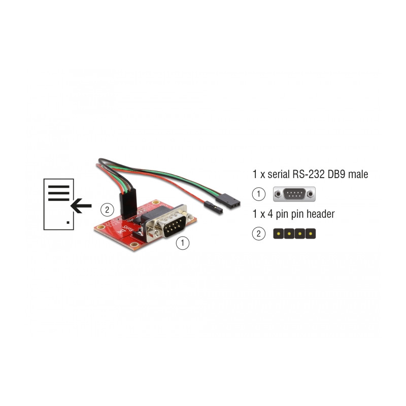Delock Adapter Raspberry Pi GPIO Pin Header - Seriell RS-232