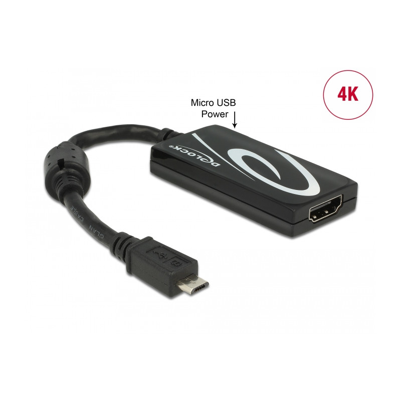 Delock MHL 3.0 Adapter - High Speed HDMI mit 4K Ultra-HD Auflösung und RCP Premium