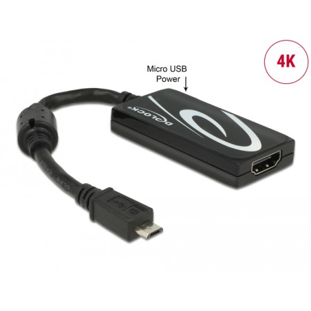 Delock MHL 3.0 Adapter - High Speed HDMI mit 4K Ultra-HD Auflösung und RCP Premium