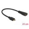 Delock Kabel High Speed HDMI mit Ethernet - mini C Stecker - A Buchse