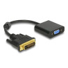 Delock Adapter DVI-D 24+1 Stecker - VGA Buchse schwarz