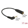 Delock Audiokabel Klinkenstecker 2,5 mm 3 Pin gewinkelt - Klinkenbuchse 3,5 mm 3 Pin