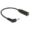 Delock Audiokabel Klinkenstecker 2,5 mm 3 Pin gewinkelt - Klinkenbuchse 3,5 mm 3 Pin