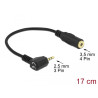 Delock Audiokabel Klinkenstecker 2,5 mm 3 Pin gewinkelt - Klinkenbuchse 3,5 mm 4 Pin