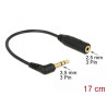 Delock Audiokabel Klinkenstecker 3,5 mm 3 Pin gewinkelt - Klinkenbuchse 2,5 mm 3 Pin