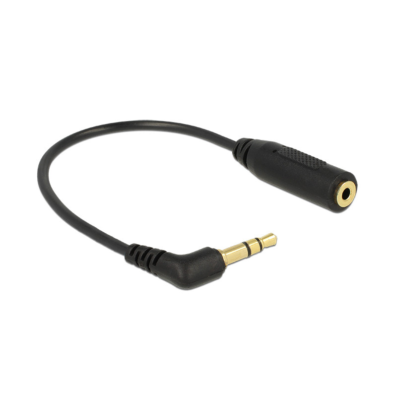 Delock Audiokabel Klinkenstecker 3,5 mm 3 Pin gewinkelt - Klinkenbuchse 2,5 mm 3 Pin