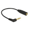 Delock Audiokabel Klinkenstecker 3,5 mm 3 Pin gewinkelt - Klinkenbuchse 2,5 mm 3 Pin