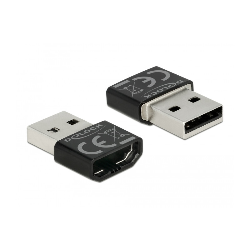 Delock Adapter HDMI-A Buchse - USB Typ-A Stecker schwarz