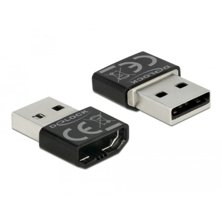 Delock Adapter HDMI-A Buchse - USB Typ-A Stecker schwarz