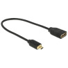 Delock Kabel High Speed HDMI mit Ethernet – HDMI Micro-D Stecker - HDMI-A Buchse 3D 4K 20 cm