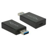 Delock Konverter USB 3.1 Gen 2 Typ-A Stecker - USB Type-C™ Buchse Aktiv schwarz