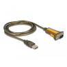 Delock Adapter USB 2.0 Typ-A Stecker 1 x Seriell RS-232 DB9 erweiterter Temperaturbereich