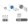 Delock Kabelhalter Kombi Set 6 Stück