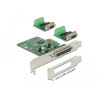 Delock PCI Express x1 Karte zu 2 x Seriell RS-422/485 ESD Schutz optionaler Überspannungsschutz