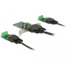 Delock PCI Express x1 Karte zu 2 x Seriell RS-422/485 ESD Schutz optionaler Überspannungsschutz