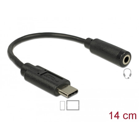 Delock Audio Adapter USB Type-C™ Stecker - Klinkenbuchse 14 cm