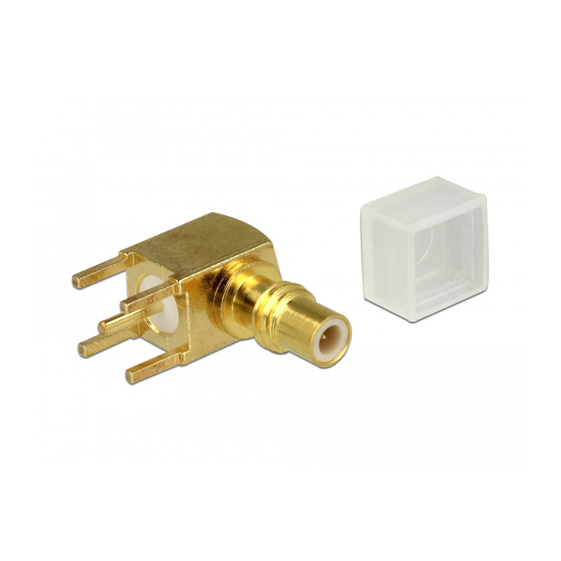 Delock Adapter SMC Buchse 90° gewinkelt PCB