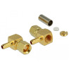 Delock SMC Stecker 90° gewinkelt zum Crimpen RG-174 / RG-316