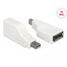 Delock Adapter mini DisplayPort 1.2 Stecker - DisplayPort Buchse 4K 90° gedreht weiß