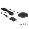 Delock Kondensator Tisch Mikrofon Omnidirektional für Konferenz mit 3,5 mm Klinkenstecker 3 Pin