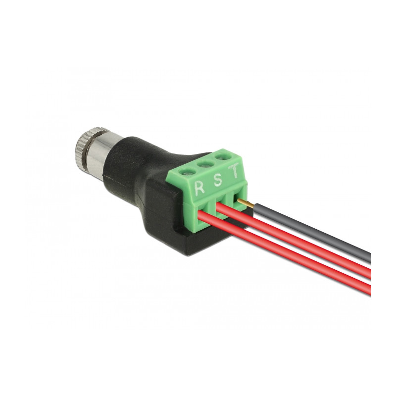 Delock Terminalblock 3 Pin - Klinkenbuchse 3,5 mm zum Einbau