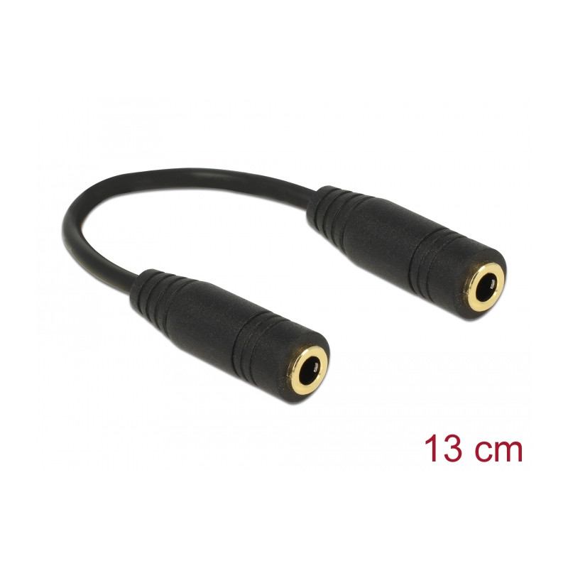 Delock Adapter Audio Klinke 3,5 mm 4 Pin Buchse - Buchse 13 cm
