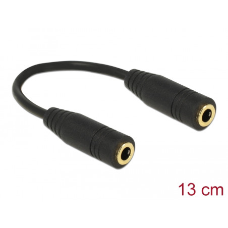 Delock Adapter Audio Klinke 3,5 mm 4 Pin Buchse - Buchse 13 cm