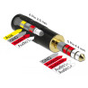 Delock Adapter Klinkenstecker 4,4 mm 5 Pin zu Klinkenbuchse 2,5 mm 4 Pin