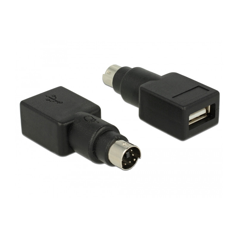 Delock Adapter PS/2 Stecker - USB Typ-A Buchse
