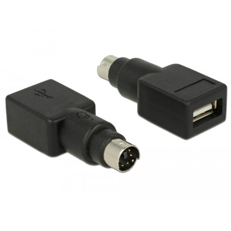 Delock Adapter PS/2 Stecker - USB Typ-A Buchse