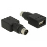Delock Adapter PS/2 Stecker - USB Typ-A Buchse