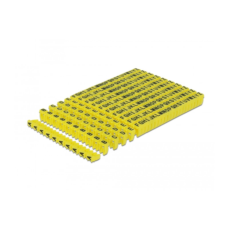 Delock Kabelmarker Clips A-Z gelb 260-teilig