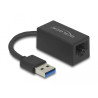 Delock USB Typ-A Netzwerk Adapter Gigabit LAN 1 x RJ45 kompakt schwarz