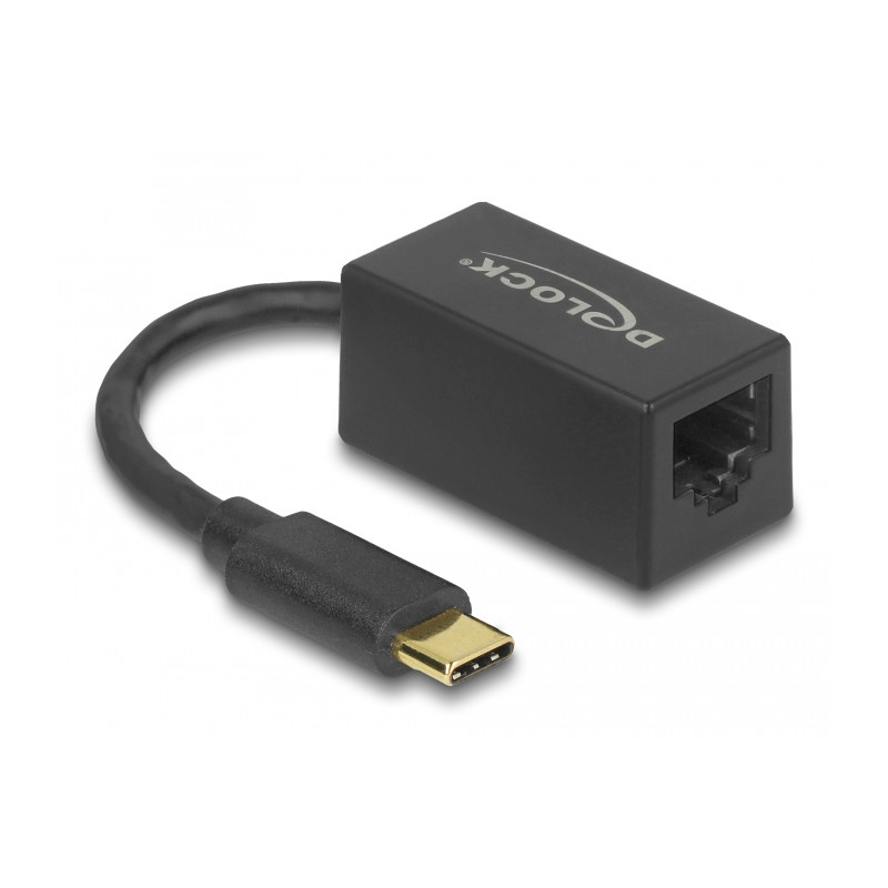 Delock USB Type-C™ Netzwerk Adapter Gigabit LAN 1 x RJ45 kompakt schwarz