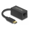 Delock USB Type-C™ Netzwerk Adapter Gigabit LAN 1 x RJ45 kompakt schwarz