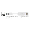 Delock USB Typ-A Netzwerk Adapter Gigabit LAN 1 x RJ45 kompakt weiß