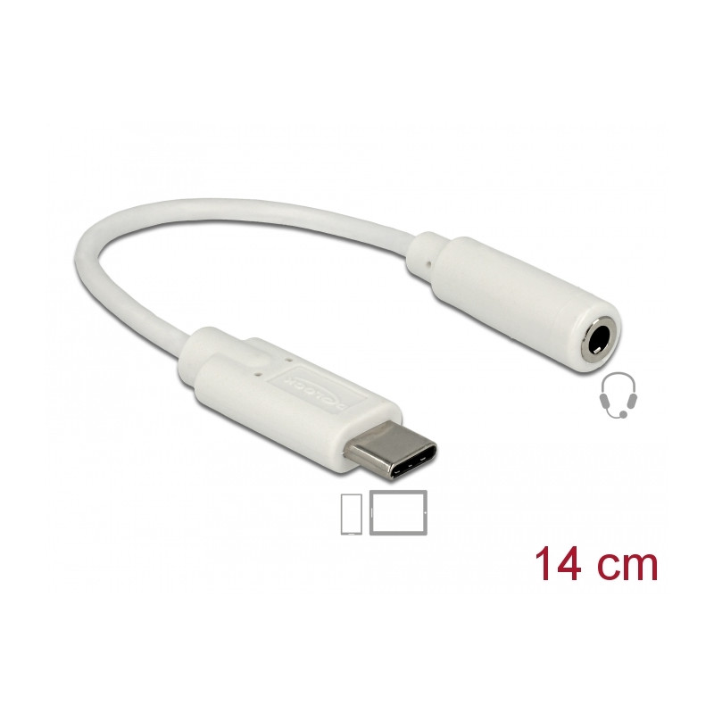 Delock Audio Adapter USB Type-C™ Stecker - Klinkenbuchse 14 cm