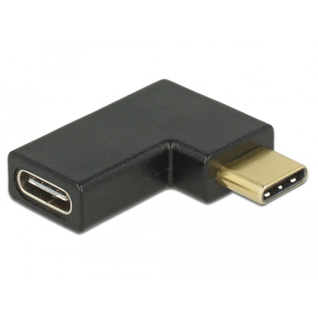 Delock Adapter USB 10 Gbps USB Type-C™ Stecker zu Buchse gewinkelt links / rechts