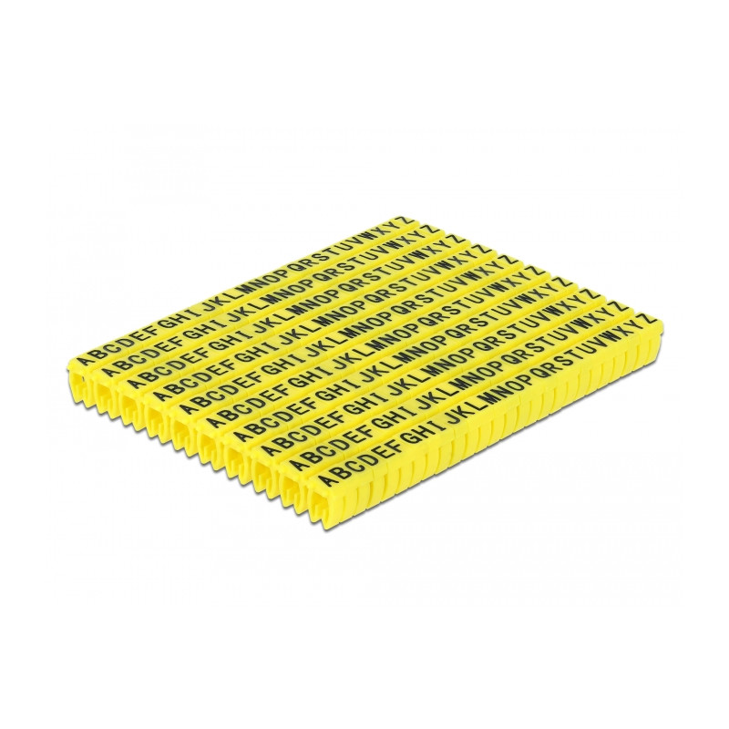 Delock Kabelmarker Clips A-Z gelb 260-teilig