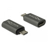 Delock Adapter USB 2.0 Micro-B Stecker zu USB Type-C™ 2.0 Buchse anthrazit