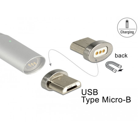 Delock Magnetischer Adapter USB Typ Micro-B Stecker