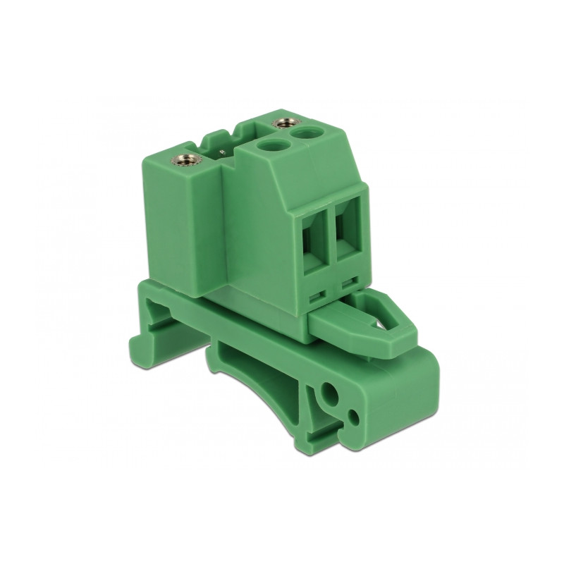 Delock Terminalblock Set für Hutschienen 2 Pin mit Schraubverriegelung