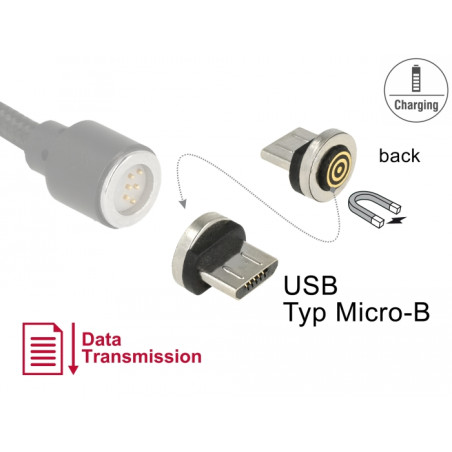 Delock Magnetischer Adapter USB Typ Micro-B Stecker