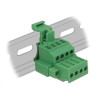 Delock Terminalblock Set für Hutschienen 4 Pin mit Schraubverriegelung