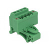Delock Terminalblock Set für Hutschienen 4 Pin mit Schraubverriegelung