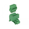 Delock Terminalblock Set für Hutschienen 4 Pin mit Schraubverriegelung