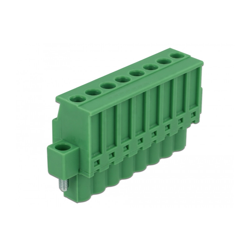 Delock Terminalblock Set für Hutschienen 8 Pin mit Schraubverriegelung