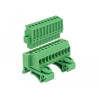 Delock Terminalblock Set für Hutschienen 10 Pin mit Schraubverriegelung