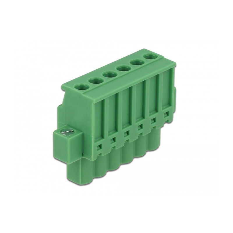 Delock Terminalblock Set für Hutschienen 6 Pin mit Schraubverriegelung