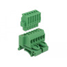 Delock Terminalblock Set für Hutschienen 6 Pin mit Schraubverriegelung